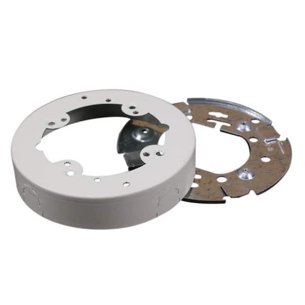 Legrand Wiremold 500 and 700 Series Metal Raceway 4-3/4 in. Diameter Open Base Extension Box, White