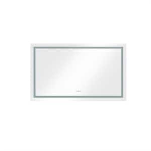 32 in. W x 84 in. H Large Rectangular Frameless Wall Bathroom Vanity Mirror in White