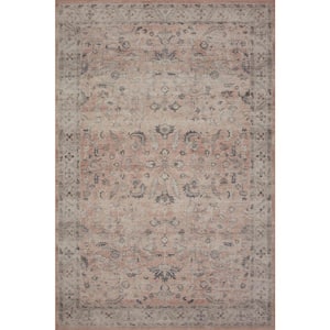 Hathaway Blush/Multi 2 ft. x 5 ft. Traditional Distressed Printed Area Rug