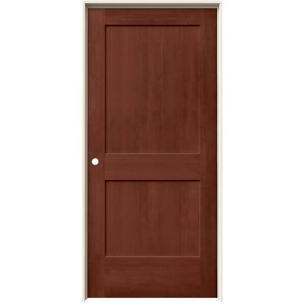 JELD-WEN 36 in. x 80 in. Monroe Amaretto Stain Right-Hand Molded Composite Single Prehung Interior Door