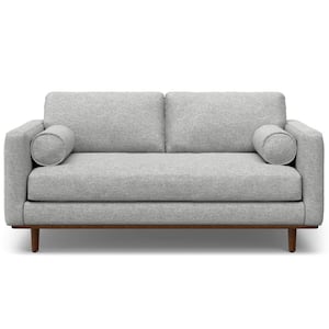 Morrison Mid-Century Modern 72 in. Wide Sofa in Mist Grey Woven-Blend Fabric