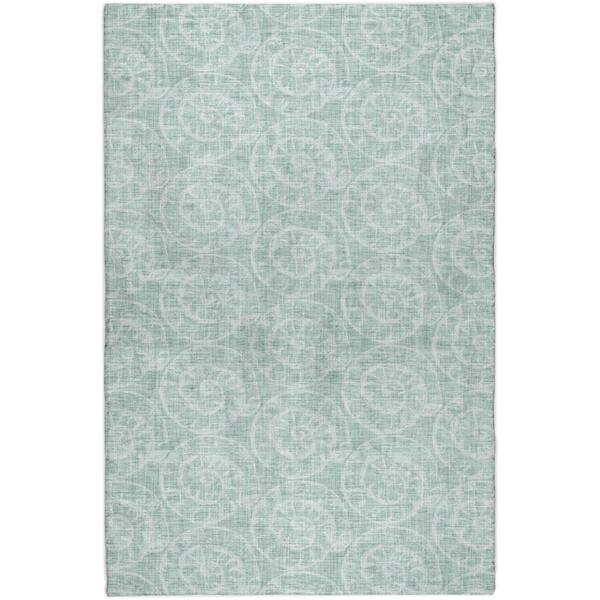 Dream Shag Premium Machine Washable Abstract ADS190 Green 9 ft. x 12 ft. Area Rug
