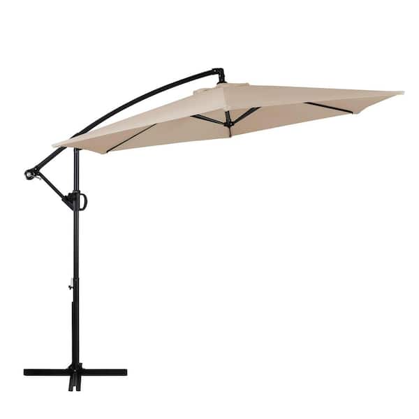 Unbranded 7.5 ft. Alloy Steel Cantilever Tilt Patio Umbrella in Khaki