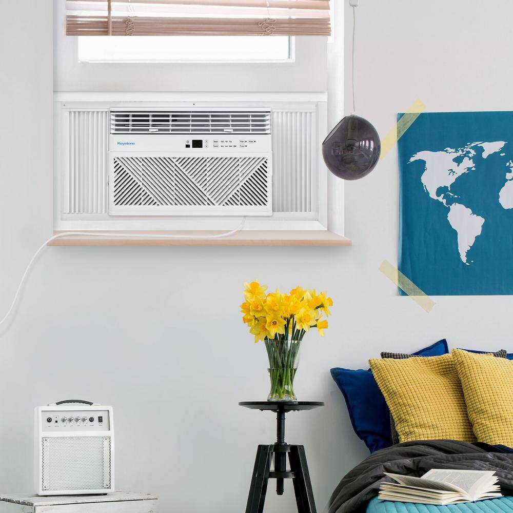 Keystone 10,000 BTU White Window Air Conditioner with Remote
