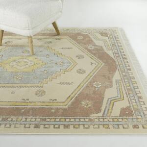 Penrose Gold 5 ft. x 7 ft. Medallion Area Rug