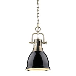 Wyman Collection 1-Light Aged Brass Mini Pendant