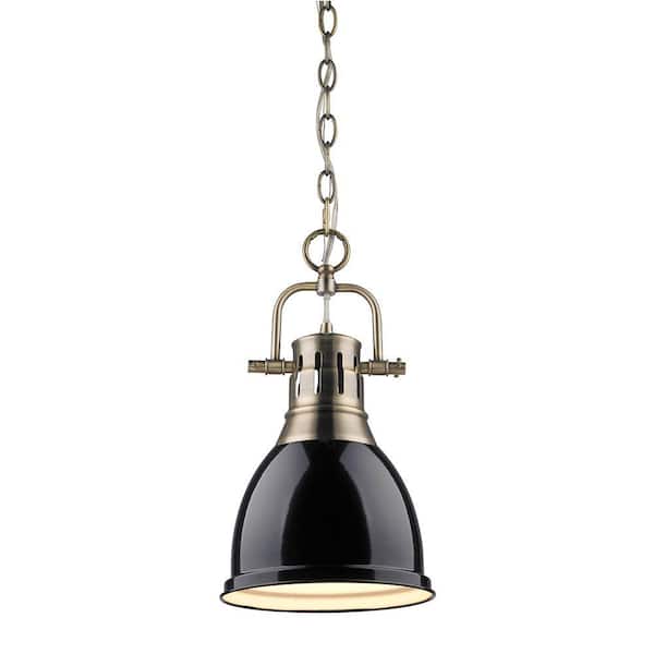 Wyman Collection 1-Light Aged Brass Mini Pendant