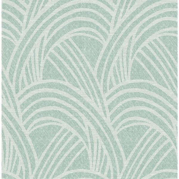 SCOTT LIVING Farrah Green Geometric Wallpaper Sample