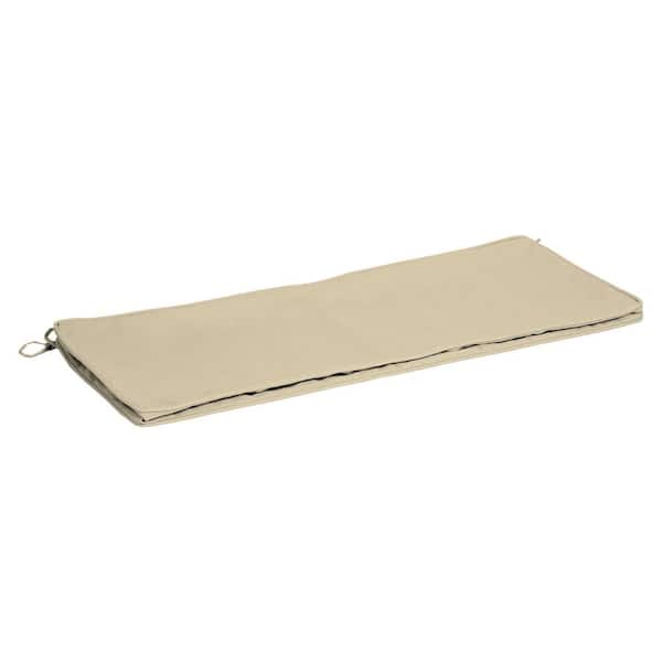 ARDEN SELECTIONS ProFoam 18 in. x 46 in. Outdoor Bench Cushion Cover in Tan Leala