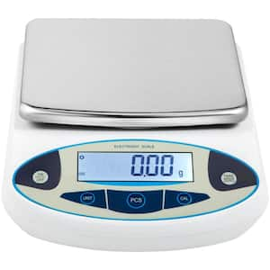 Analytical Balance, 5000 g x 0.01 g Accuracy, High Precision, 13 Units Conversion, for Lab University, LCD Food Scale