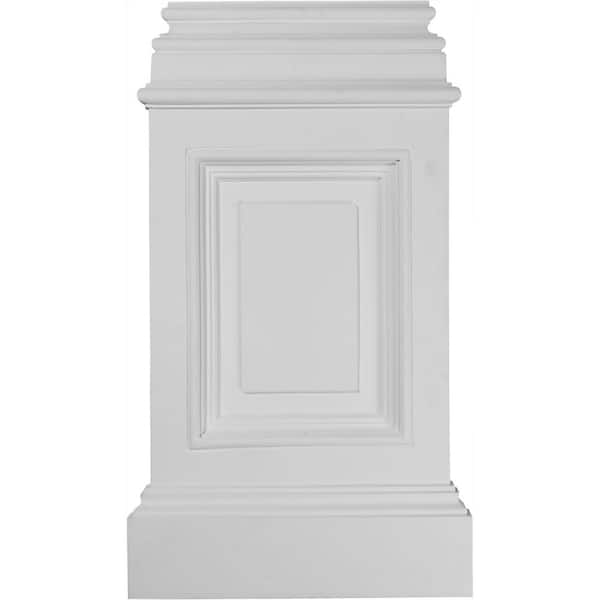 Ekena Millwork 14-3/8 in. W x 2-1/2 in. D x 24-3/4 in. H (Top: 10-7/8 in. W x 1 in. P) Classic Large Pedestal Base (2-Pack)