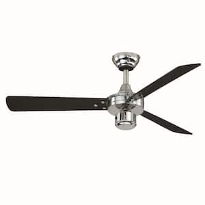 Cyrus 42 in. Indoor Industrial Chrome Ceiling Fan with LED Light Kit