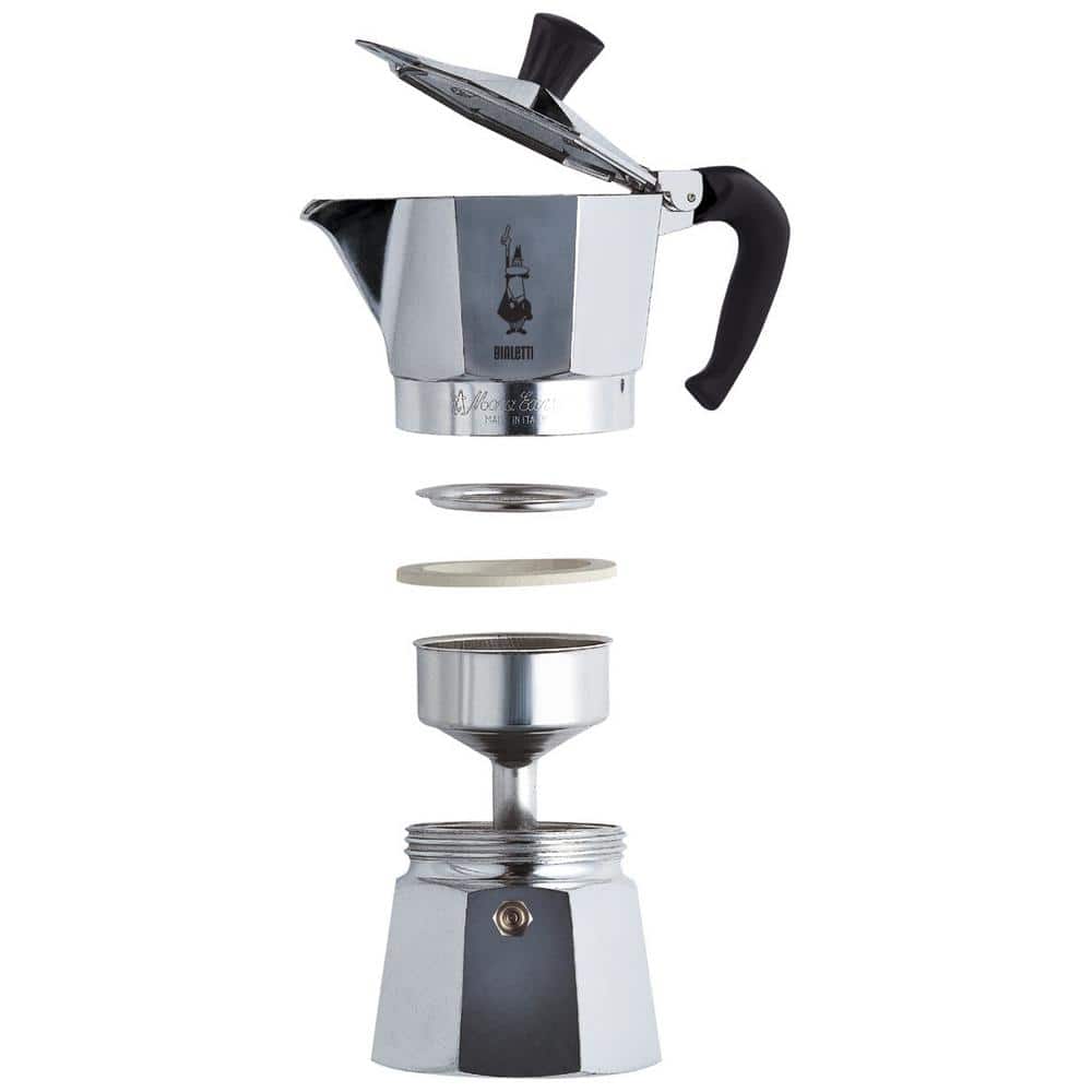 Bialetti 3-Cup Silver Aluminum Stovetop Espresso Maker