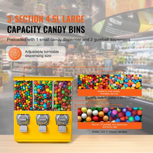 3 bowl shops candy dispenser