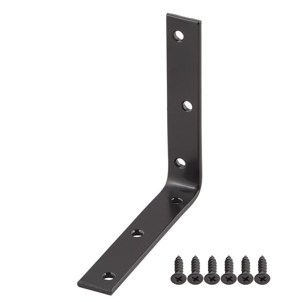 Everbilt 5 in. Black Corner Brace 21020 - The Home Depot