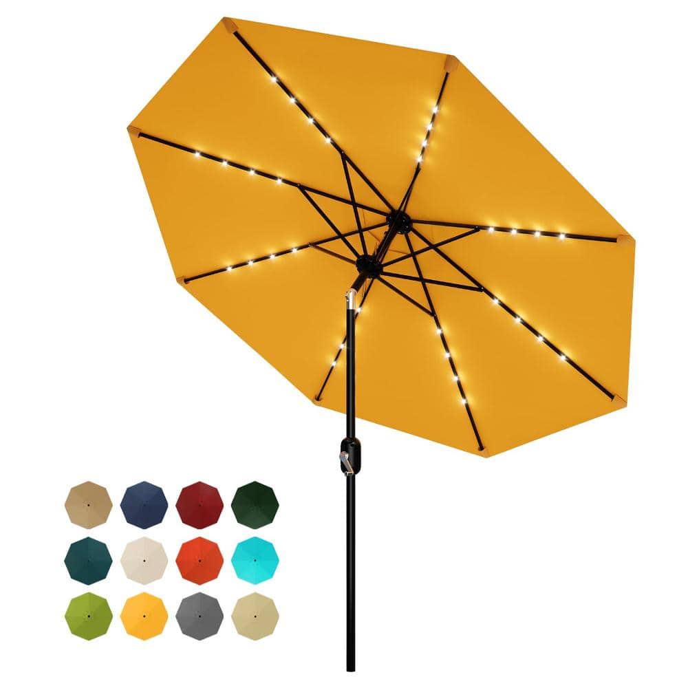 10FT Patio Umbrella with Solar Lights Outdoor Table Umbrella with Tilt,  Crank, for Garden Backyard Poolside price history on PriceWatchPro