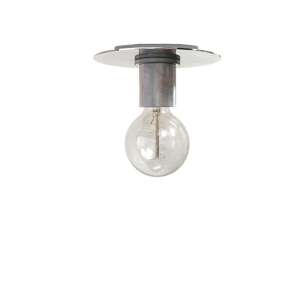 Roswell 3.3 in. H 1-Light Polished Chrome Flush Mount with No Shade