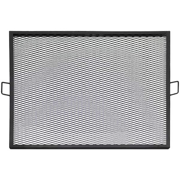 Sunnydaze 40 in. X Marks Black Steel Square Fire Pit Cooking Grill Grate KF SM40 The Home Depot