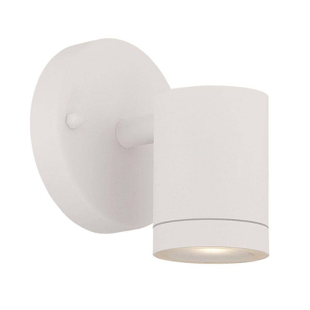 White Cylinder Direct Wired Electric LED Wall Sconce