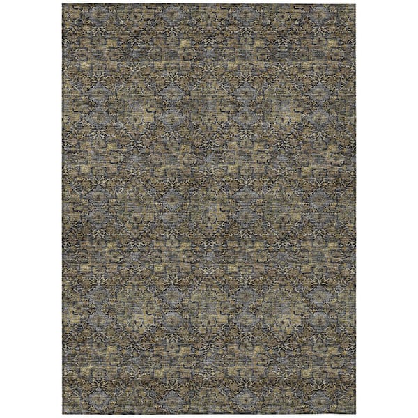 Chantille Machine Washable Indoor/Outdoor Abstract ACN2783 Black 5 ft. x 7 ft. 6 in. Area Rug