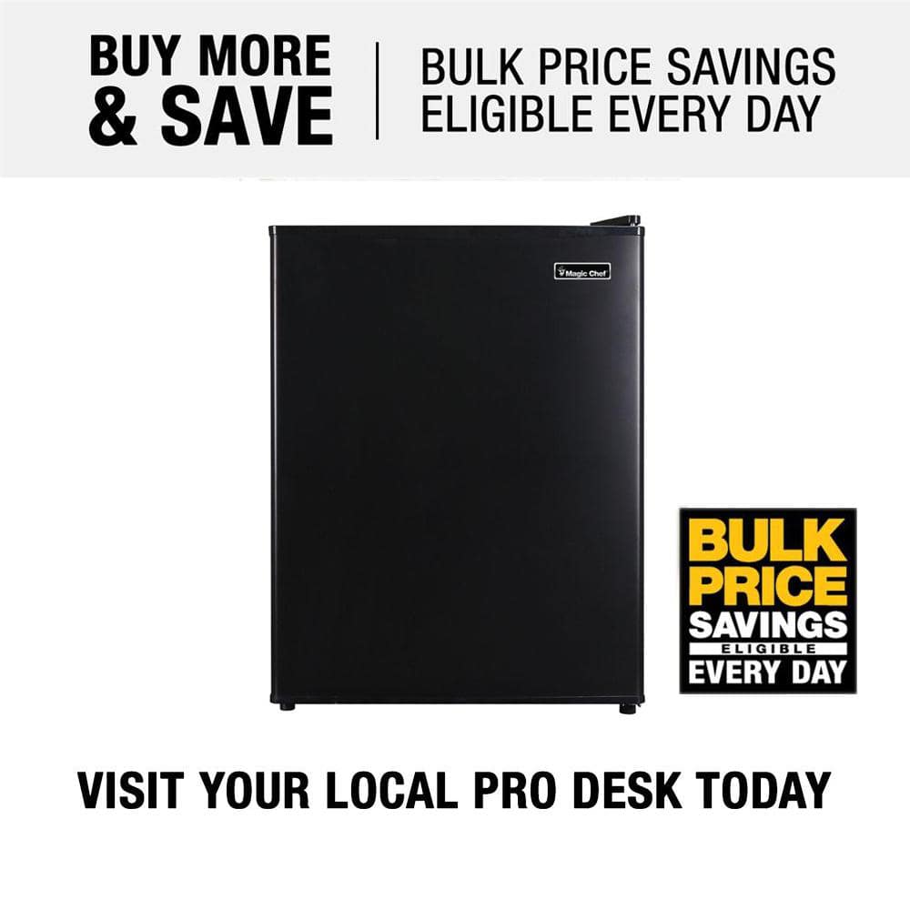Compact Black Freestanding Smart Refrigerator with Reversible Door