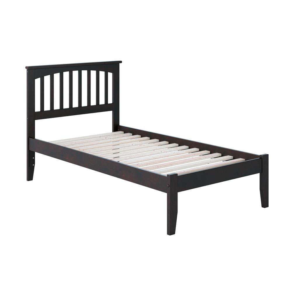 Espresso Twin Mission Wood Frame Bed with Storage