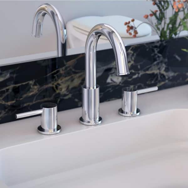Two Handle Bathroom Sink Faucet with Chrome Finishing 