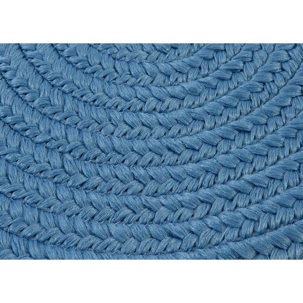 Blue Polypropylene Braided Outdoor Patio Mat 26" x 40"