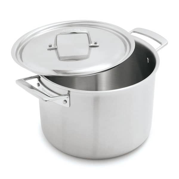 Unbranded Essential 5-ply 8-qt. Stainless Steel Stock Pot with Lid