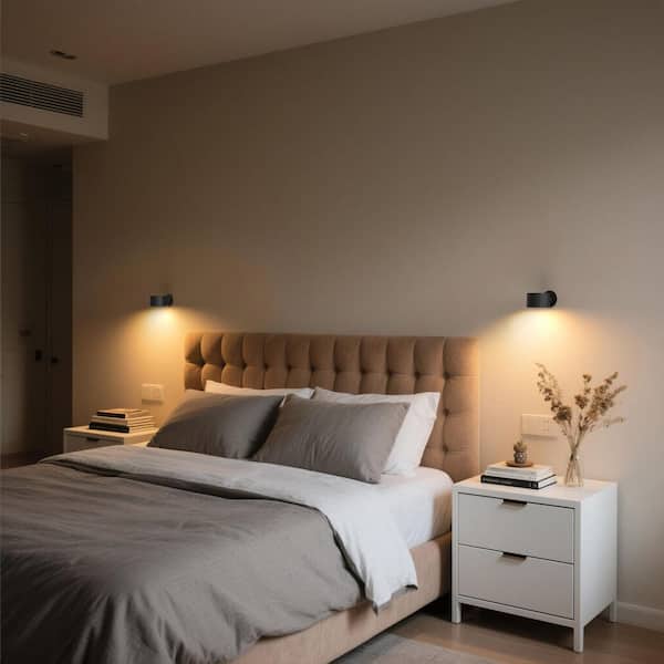 2 Pack Magnetic 360° Rotating Picture Lights, Wall Lights with Remote and Dimmable Control for Bedroom Living Room