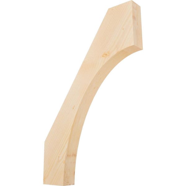 Ekena Millwork 3 1/2"W x 24"D x 36"H Westlake Smooth Knee Brace, Douglas Fir