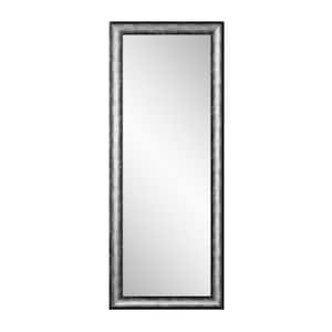 Medium Silver/Black Industrial Modern Mirror (33.5 in. H X 67 in. W)