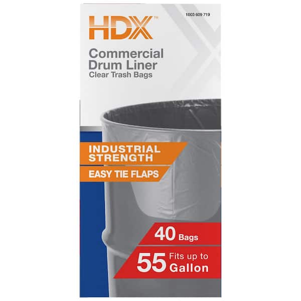 HDX 10 Gal. Clear Waste Liner Trash Bags (500-Count) HDX10G500-2PK