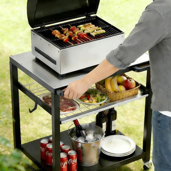 NUUK Deluxe 30 in. Stainless Steel Outdoor Pizza Oven Table Stand