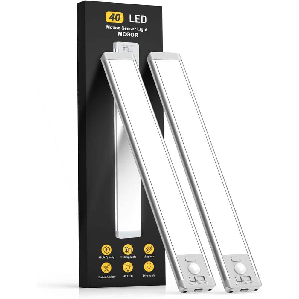 10 in. Rechargeable Battery Operated White Integrated LED Under Cabinet Lig