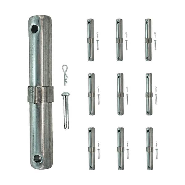 10 Pack Heavy Duty Scaffolding Coupling Pins 1-3/8 OD x 9 L Galvanized Scaffold Spring Locking Pins Accessories