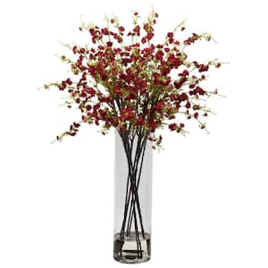 Giant Cherry Blossom Artificial Arrangement in Red
