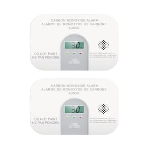 Battery Operated Carbon Monoxide Detector, 10-Years Product Life CO Detector, CO Alarm with LCD Digital Display (2-Pack)