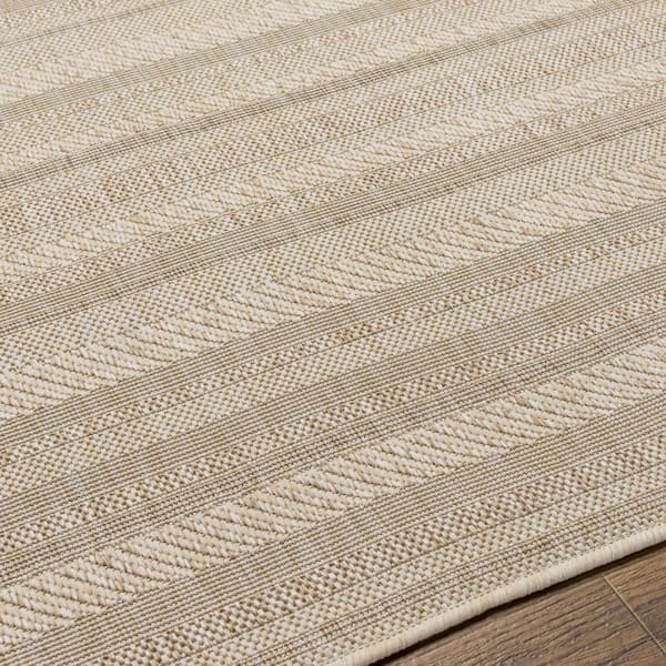 Llyr Cream/Light Brown Moroccan 4 ft. x 6 ft. Indoor/Outdoor Area Rug