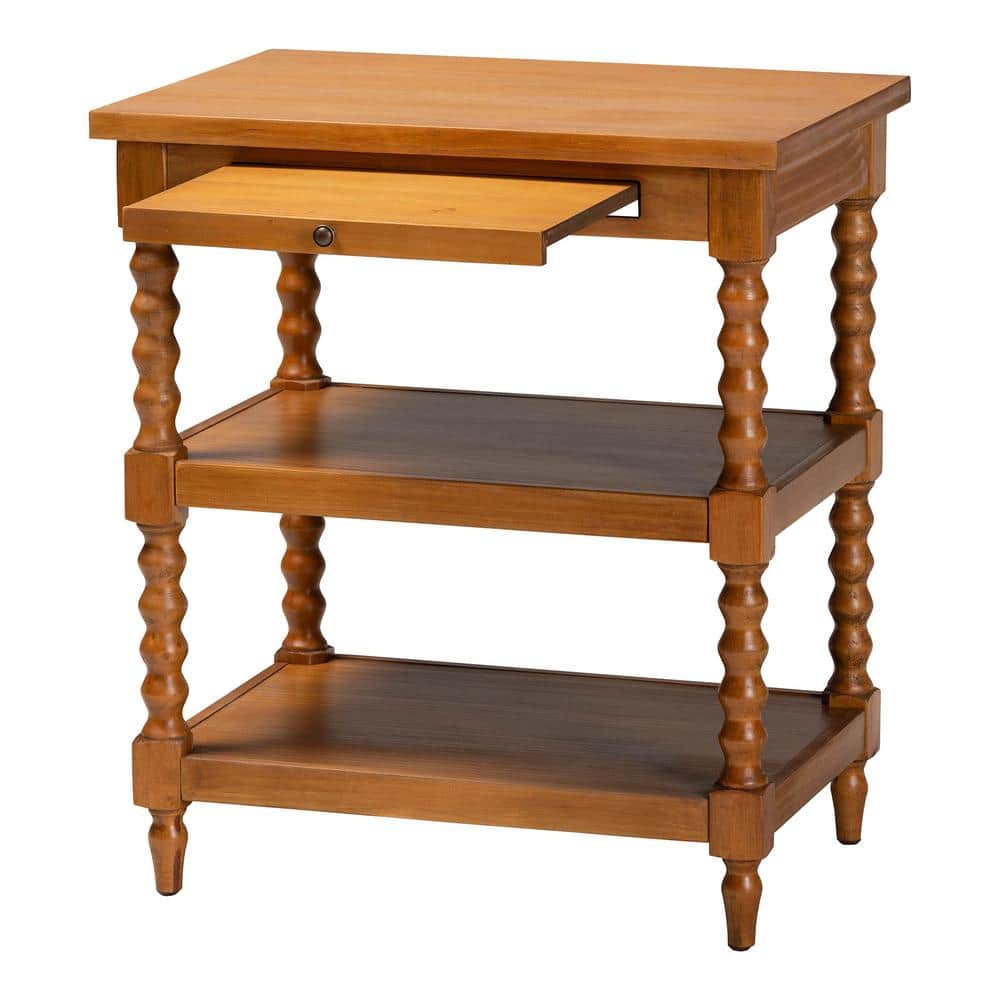 Imogene 26 in. Black Rectangle Wood End Table - thumbnail 4