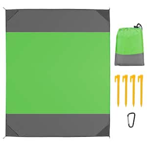 96.5'' x 108'' Green Sand Proof Picnic Blanket Water Resistant Foldable Camping Beach Mat