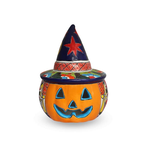 NEW Set of 2 Halloween Jack O' Lantern Orange Pumpkin Votive Tealight Holder 