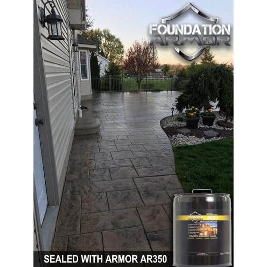 Foundation Armor 1 GAL Water Wased Low Gloss Acrylic Concrete And Paver  Sealer, And Cure And Seal