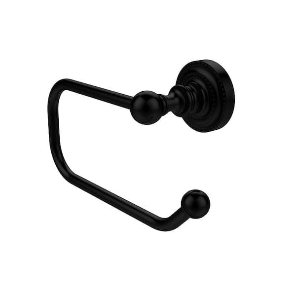 Dottingham Collection European Style Single Post Toilet Paper Holder in  Matte Black