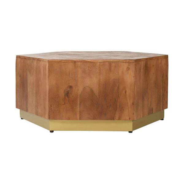 The Urban Port 39 5 In Brown Hexagonal, Coffee Tables Used On The Block