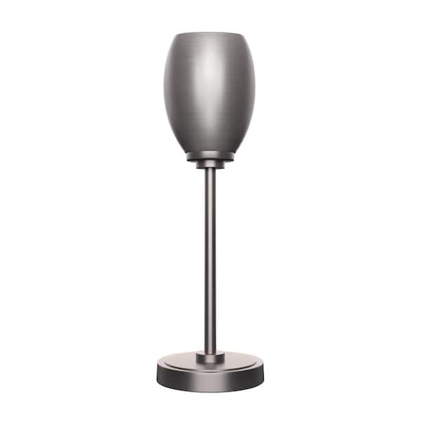 Unbranded Quincy 17.25 in. Graphite Accent Lamp with Cone Metal Shade