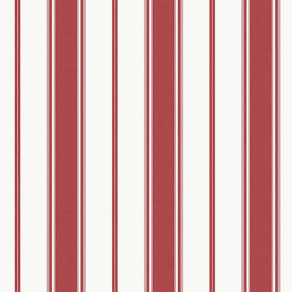 Unbranded Red Smart Stripes 3 Heritage Stripe Matte Finish Non-Pasted Vinyl on Non-Woven Wallpaper Sample