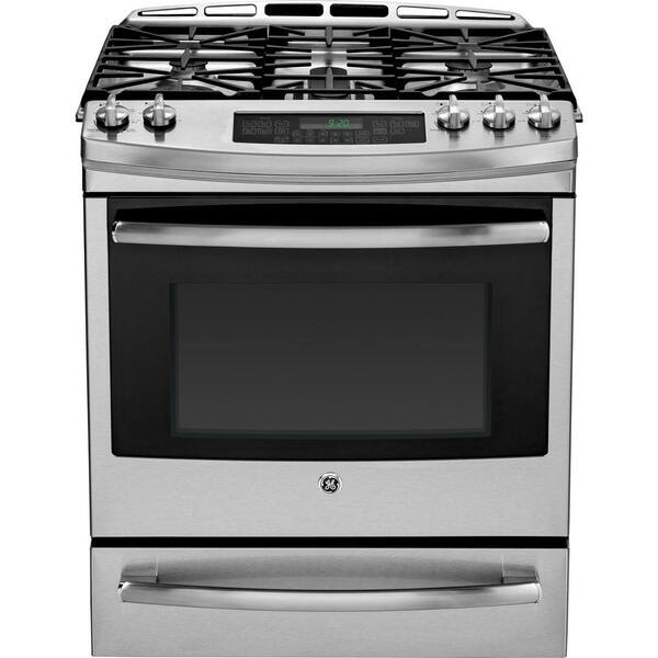 GE 5.9 cu. ft. Dual Fuel Range with Self-Cleaning Convection Oven in Stainless Steel