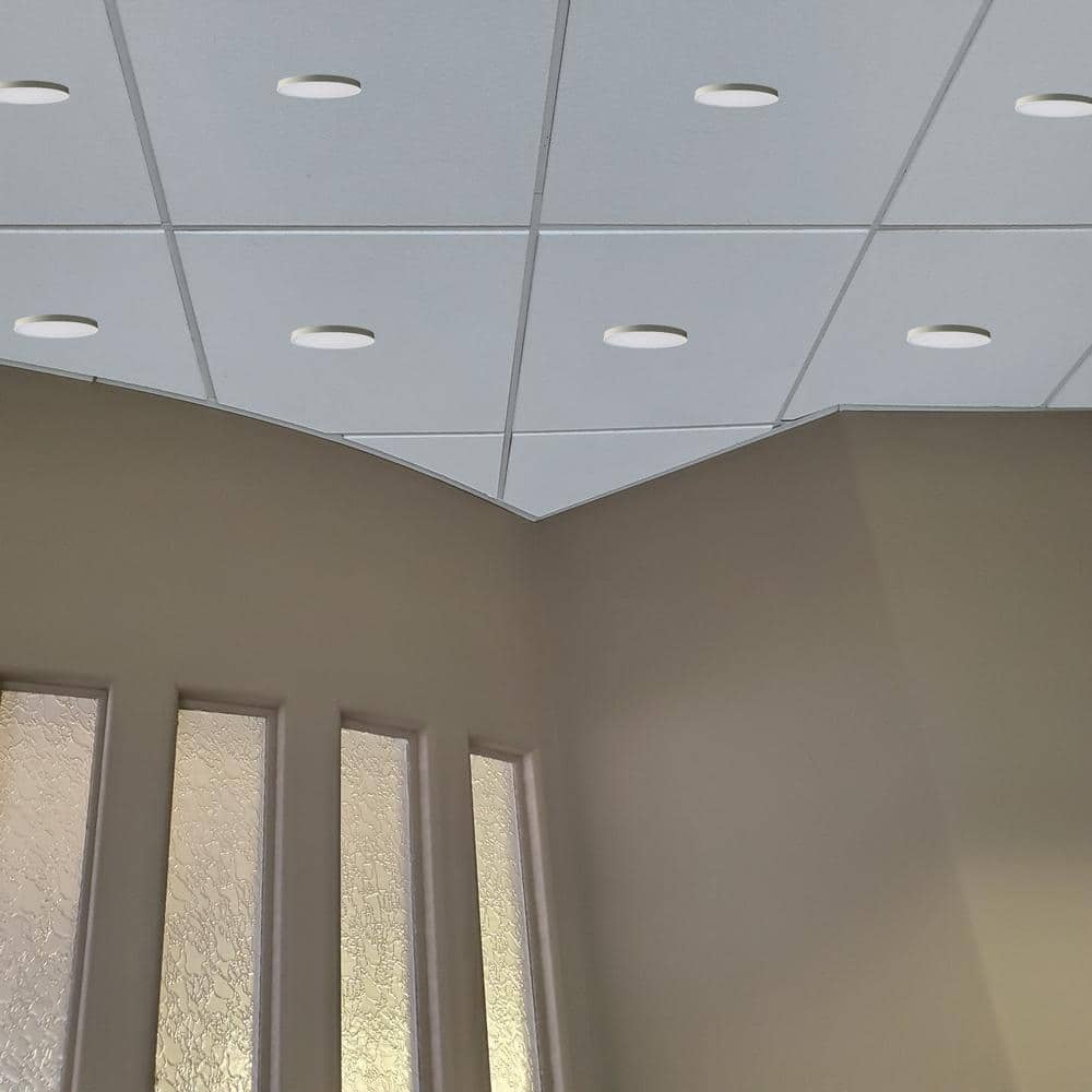 Convex 5" Round LED Flush Mount Ceiling Light in Matte White