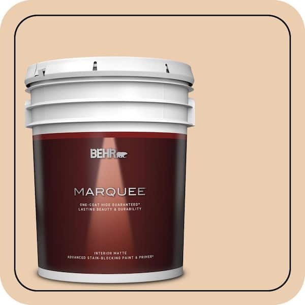 BEHR MARQUEE 5 gal. #BXC-64 Shortbread Cookie Matte Interior Paint & Primer